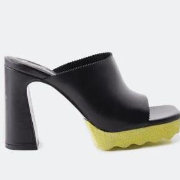 L'Intervalle Libra Black Yellow Leather Size 36 - Picture 2 of 2